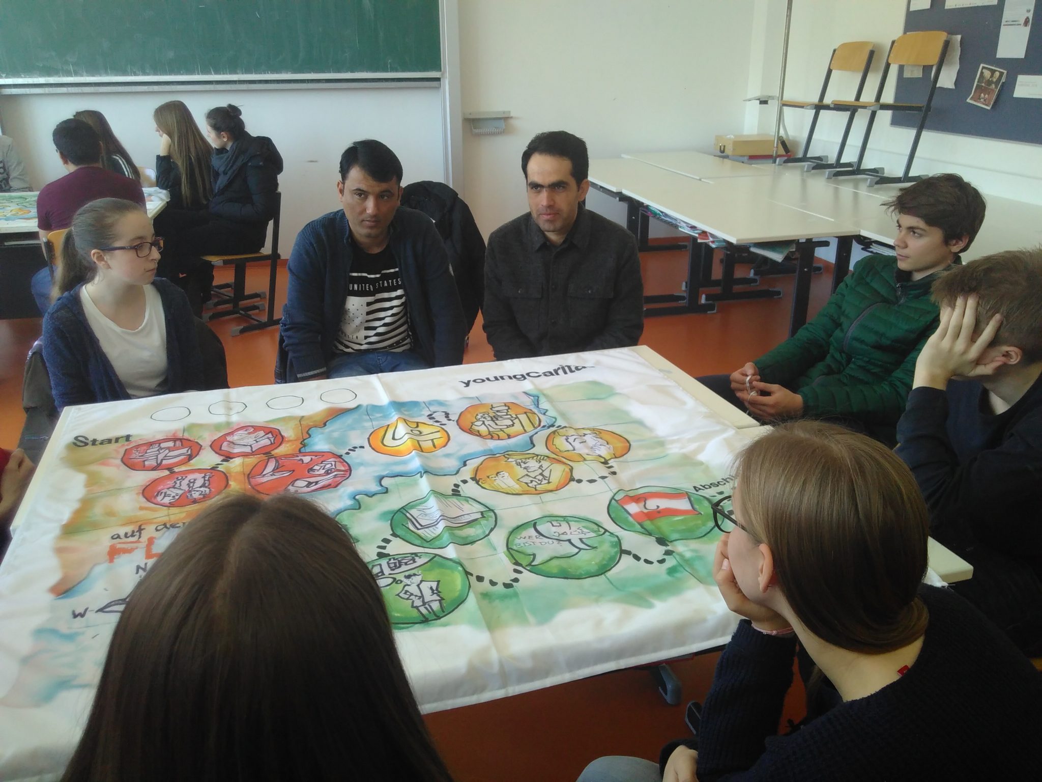 Workshop mit geflüchteten Menschen und Jugendlichen